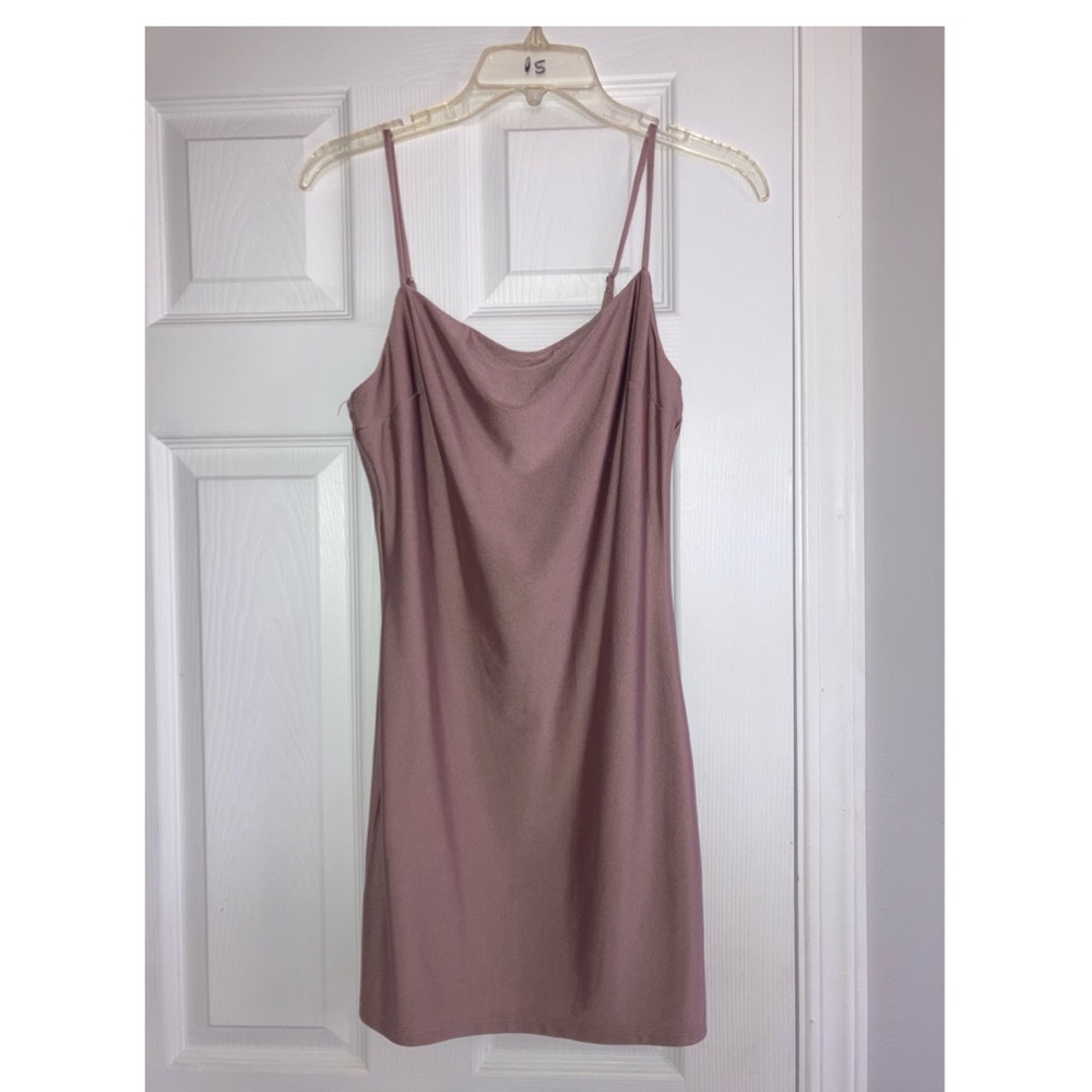 Mauve pink mini dress